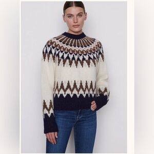 Fair-isle Frame Sweater small